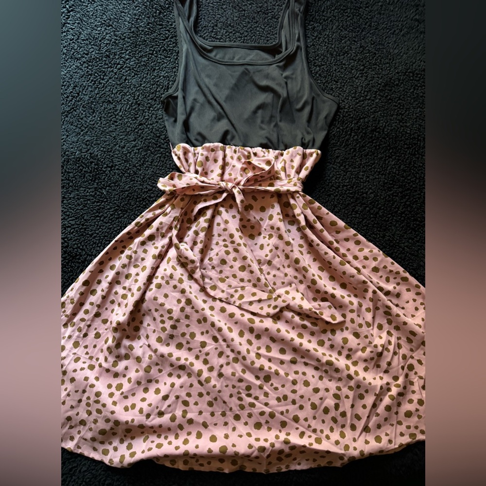 New Women’s Dress. Blk, pink & Brown 1x